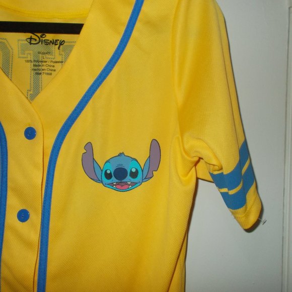 Disney Stitch Jersey Yellow/Blue Size Large - Picture 2 of 6